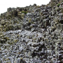 Basalt columns of Morro Chico - a neck of an extinct volcano